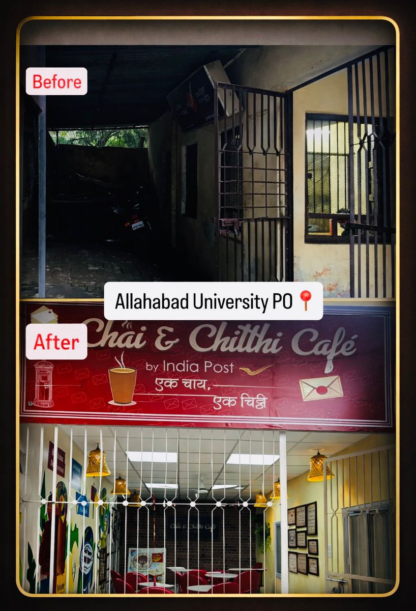Prayagraj couldn’t resist our N-Gen <a href="/IndiaPostOffice/">India Post</a> drive…

From a defunct garage to an all-new, interactive N-Gen Post Office we are reimagining spaces, reviving connections, and bringing India Post closer to young India. And now, with “Chai &amp; Chitthi” in the mix, the