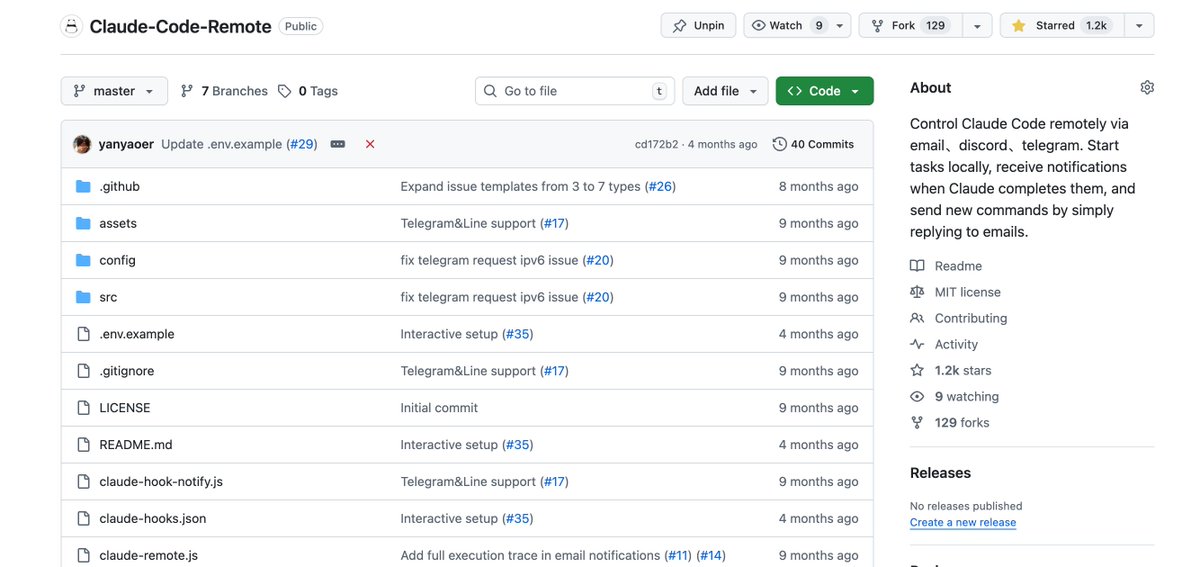 Jiaxi_Cui's tweet image. 认清自己要做的事非常重要，而不是顺势而为，不然站在风口前夕你也感受不到的

比如和朋友聊天提到去年七月我就做过远程控制 Claude Code 的插件，当时随手发了一下就有 1.2k 的 star，社区非常活跃。我的初衷是方便我自己不在电脑前，可以操控 Claude 干活的

朋友觉得可惜，说差点就变成了 OpenClaw