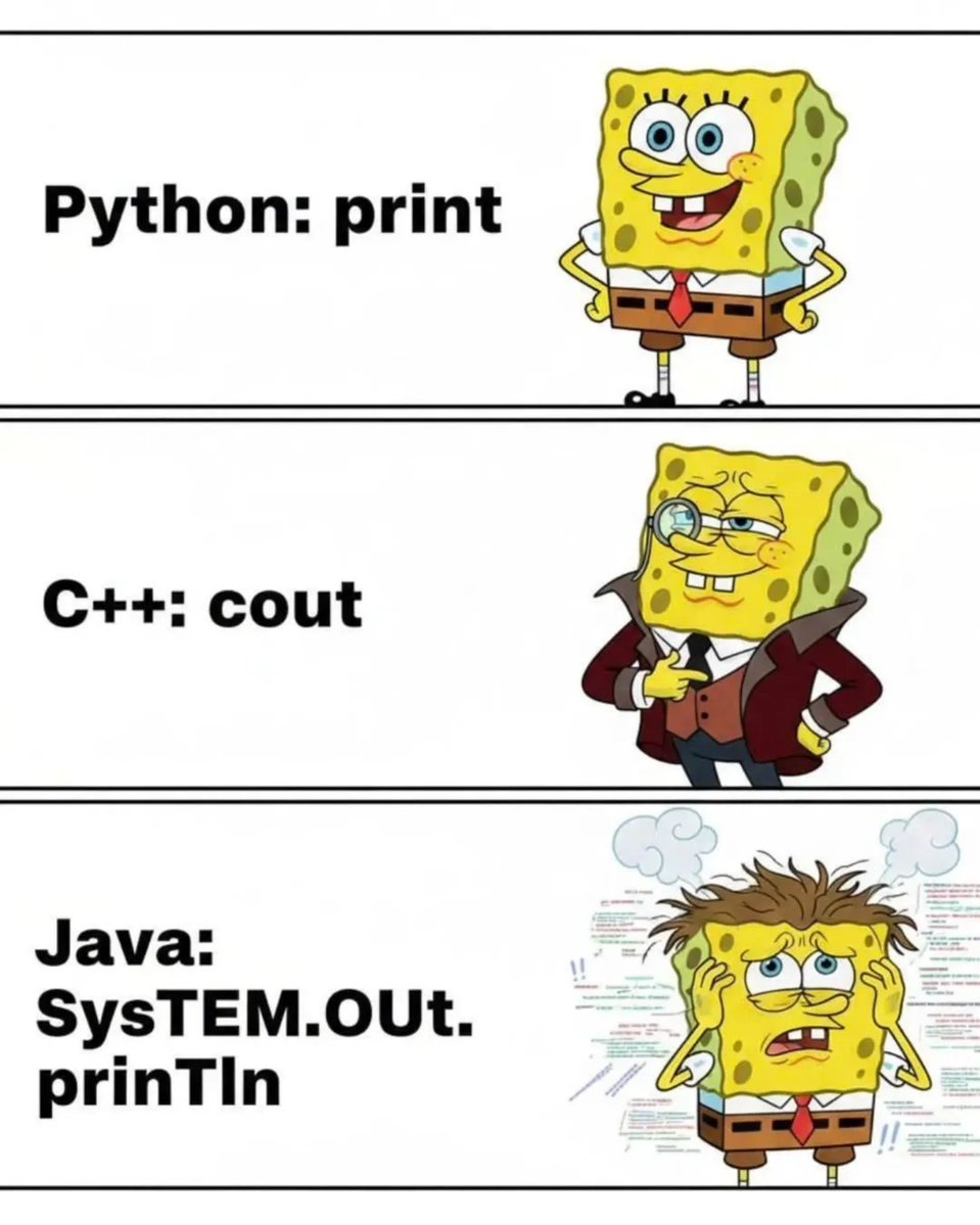 Python_Dv's tweet image. Python vs. C++ vs. JAVA
Say your opinion which one is best

#python #java #cplusplus