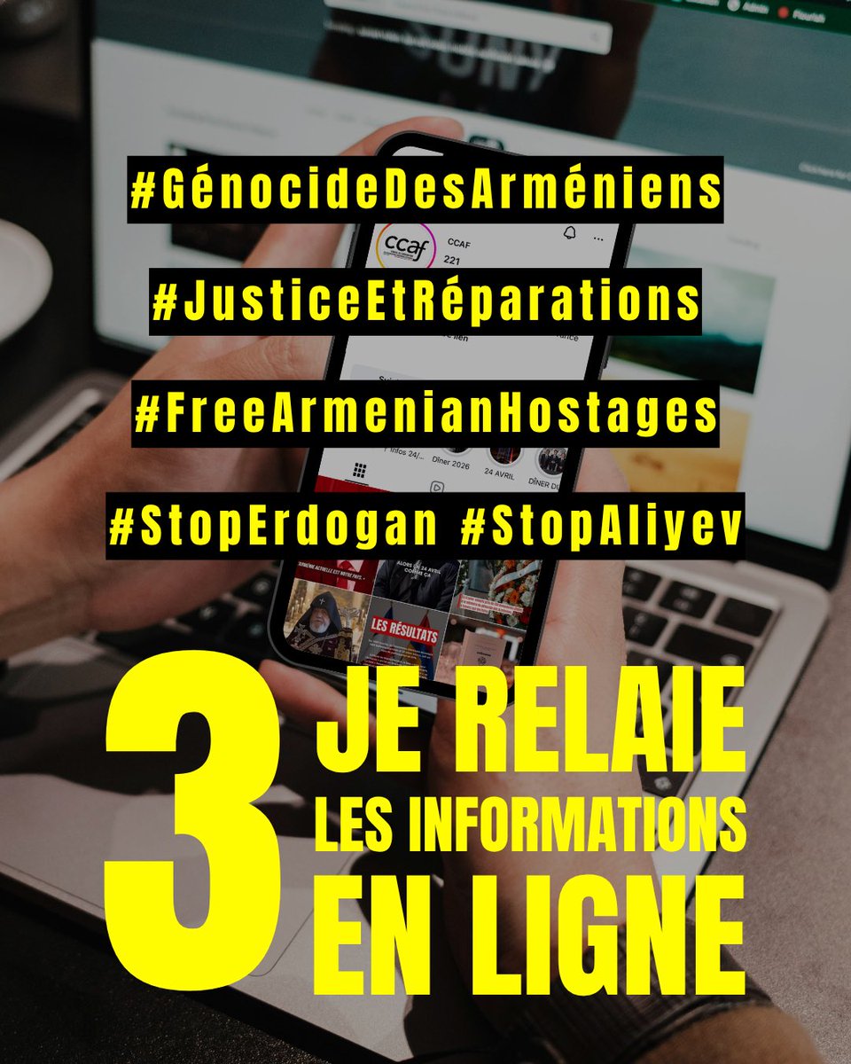 ccaf_france's tweet photo. 24 avril 2026 : Comment se mobiliser ?
Le 24 avril prochain, soyons au rendez-vous !
#GénocidedesArméniens #FreeArmenianHostages #JusticeEtRéparations #StopErdogan #StopAliyev https://t.co/z1KBFRJPPw