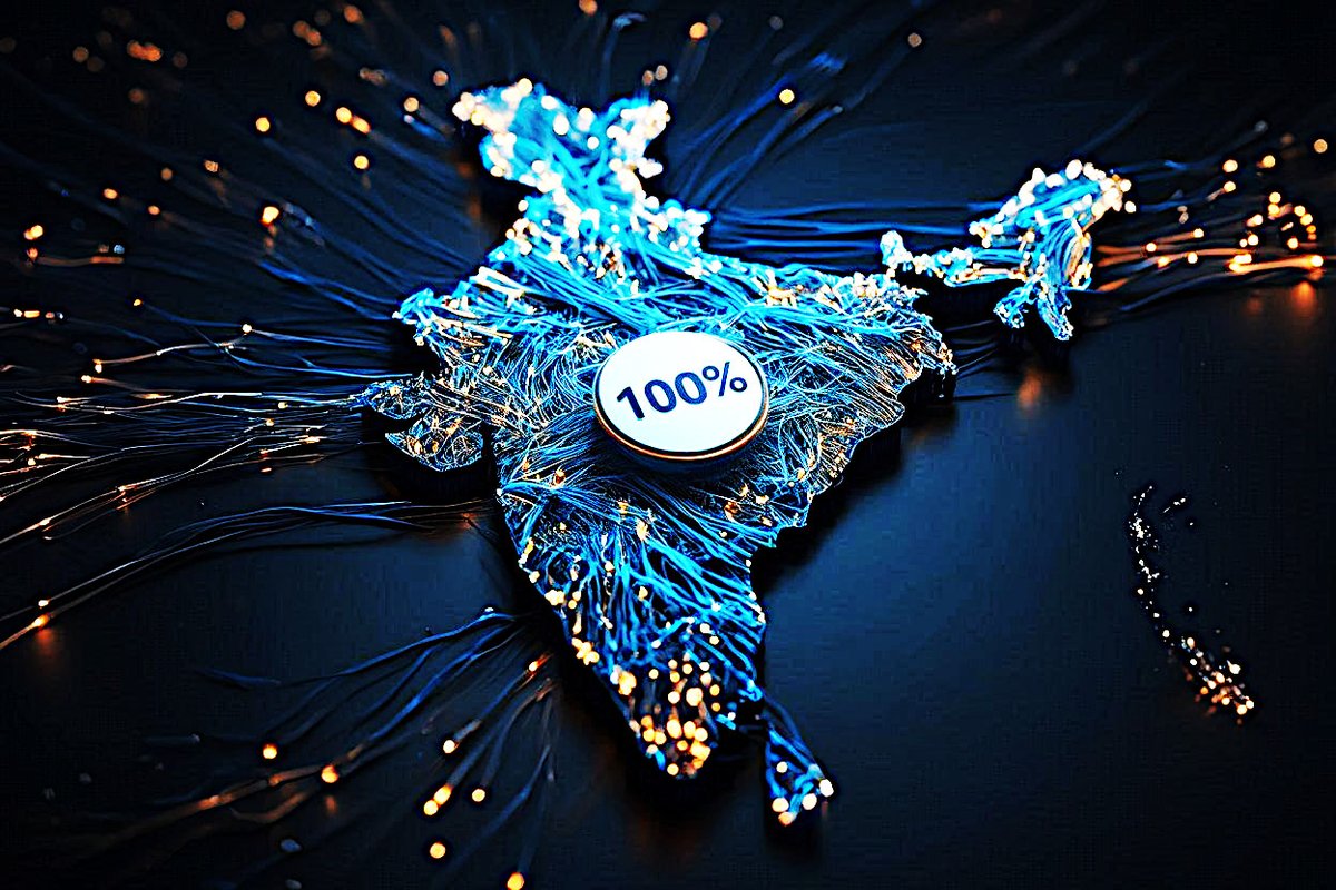 India just did the impossible. 🇮🇳 In 2 short years, we leapt to 100% ...