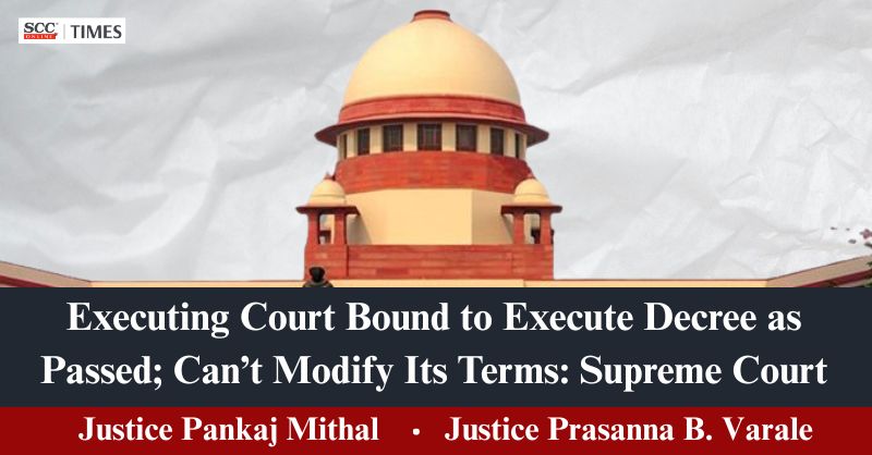 scconline_'s tweet photo. Executing Court Bound to Execute Decree as Passed; Can't Modify Its Terms: Supreme Court
Read More Here- https://t.co/Isbq01qVw2
#SupremeCourt #executionofdecree #JusticePankajMithal #JusticePrasannaBVarale #Modificationofdecree #PowerofExecutingCourt #Section47CPC #scconline https://t.co/tpsQl0tCzC