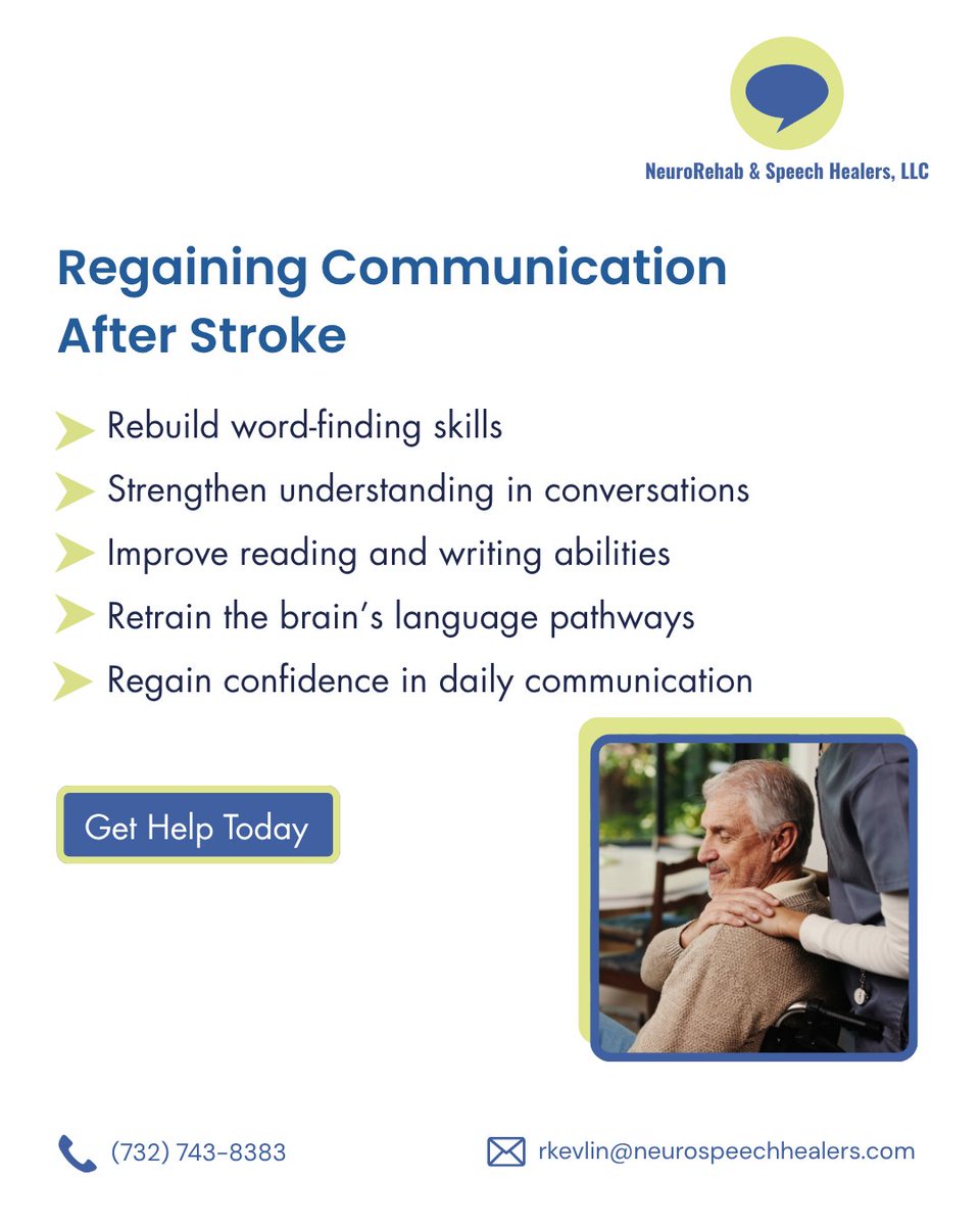 SpeechHealers's tweet image. After a stroke, words may feel harder to find. Aphasia speech therapy helps rebuild language skills and confident communication.

#Aphasia #StrokeRecovery #SpeechTherapy