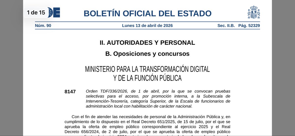Ignacioallu's tweet photo. Promoción interna ITAL categoría superior
227 Acceso general
19 Discapacidad
🟰 246 plazas convocadas https://t.co/CEa9eDoq0x