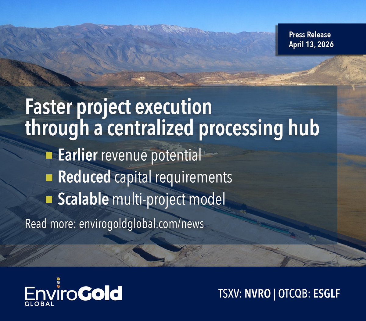 EnvirogoldG's tweet image. Critical mineral supply chains are being reshaped.

EnviroGold is advancing a centralized processing hub strategy to support faster project execution from existing resources.

tinyurl.com/ymnw8tkt

#CriticalMinerals #Mining #CleanTech #TSXV #NVRO