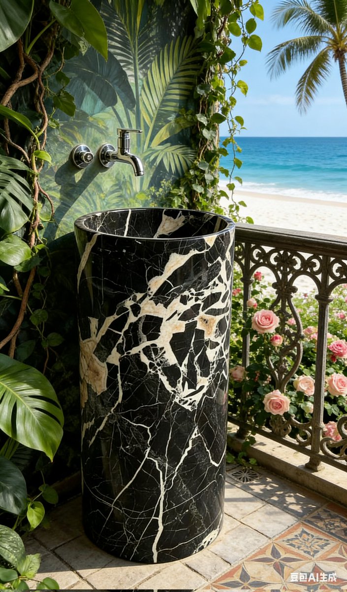 Sunnysink33's tweet image. Black #Marble #pedestalsink,looks nice