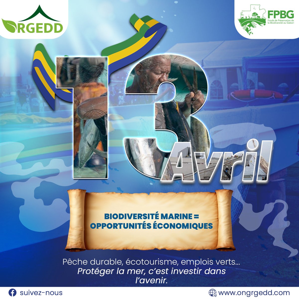 Biodiversité marine = opportunités économiques

Pêche durable
Écotourisme
Emplois verts

Protéger la mer, c’est investir dans un avenir durable et prospère.
⁦<a href="/FPBG_Gabon/">FPBG : Fonds de Préservation de la Biodiversité</a>⁩
#EconomieVerte #Océan #RSE #DéveloppementDurable