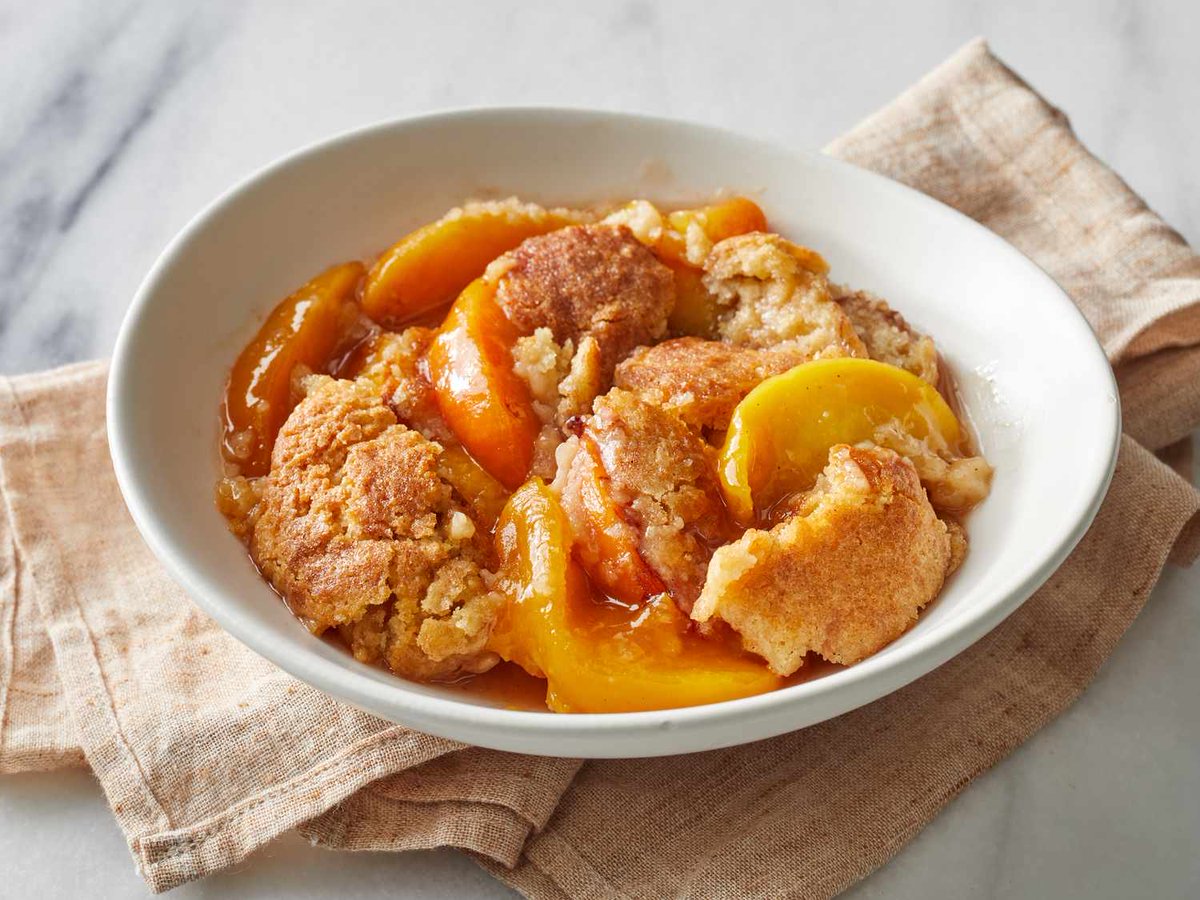 Beachdudeca's tweet image. National Peach Cobbler Day on April 13 celebrates peach cobbler, the undeniable American classic — it even comes from early European settlers in America! Something we love about cobblers is that there’s basically an endless variety.
#NationalDay 
en.wikipedia.org/wiki/Cobbler_(…