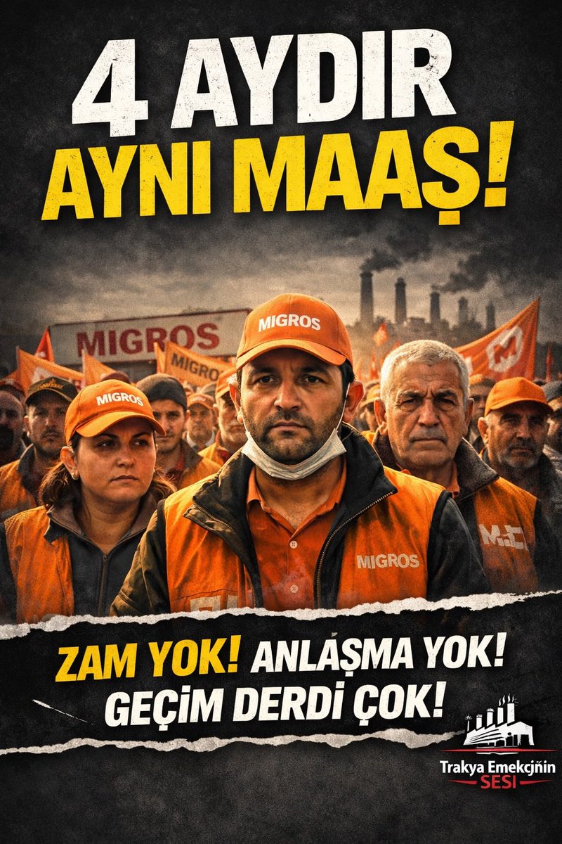 Migros işçileri 4 aydır aynı maaşla çalışıyor.

Zam yok, anlaşma yok. 
Geçim derdi her geçen gün büyüyor.

Bu böyle gitmez!

#Migros #İşçiHakları #Emek #MücadeleyeDevam #trakyaemekçininsesi
#Węgry #gündem #haber #SONDAKİKA