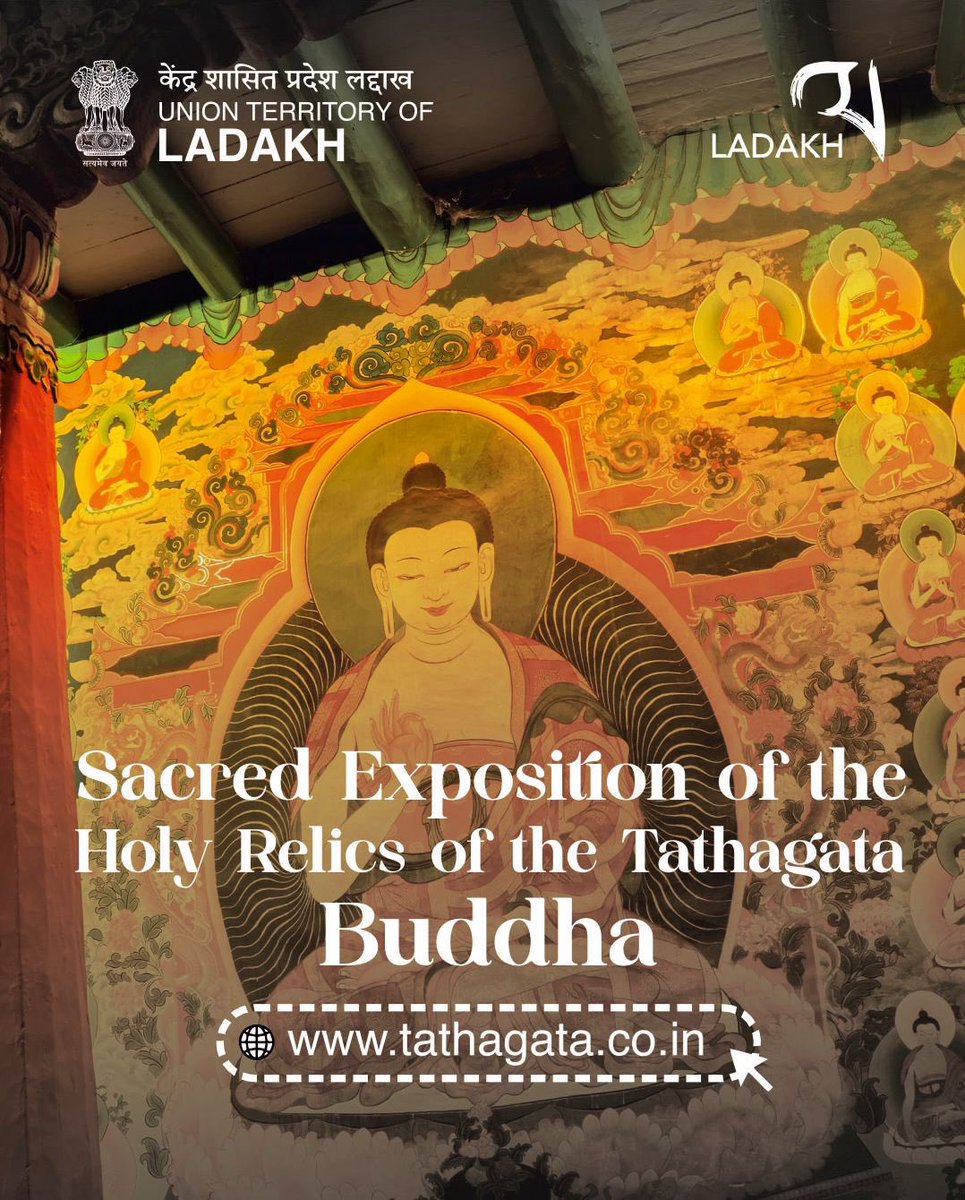 Espressobae1's tweet photo. From the ancient Piprahwa Stupa in Uttar Pradesh to the sacred heights of Ladakh,the Holy Relics of the Buddha travel across time and terrain to remind the world: peace knows no borders. This Vesak Buddha Purnima, Leh becomes the spiritual heart of the Himalayas as the Sacred Exposition of the Holy Relics of the Tathagata opens its doors to seekers, believers, and wanderers alike. May 1–14, Leh. Come not as tourists, but as pilgrims. The mountains are waiting. 🙏🏔️
Plan your spiritual journey: https://t.co/KiLA0xgPg1
#BuddhaRelics #Ladakh #PeaceBeyondBorders #VesakBuddhaPurnima #Tathagata #SacredLadakh #BuddhaPurnima2026