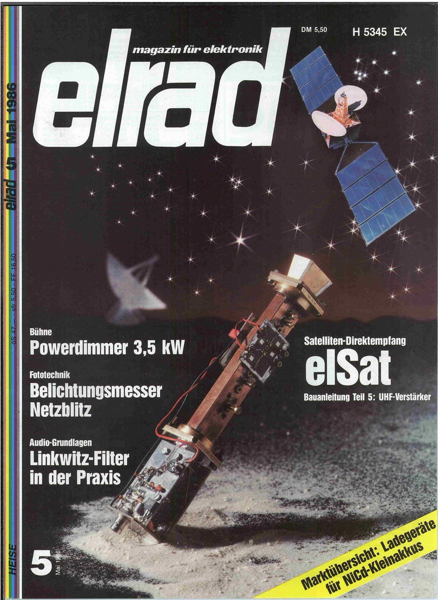 Retrojournal_de's tweet image. 🛰️ elrad 5/86

Selbstbau statt Plug &amp;amp; Play:
👉 Satellitenempfang „elSat“
👉 UHF-Verstärker zum Nachbauen
👉 Powertimmer mit 3,5 kW (!)
Und wer’s ernst meinte, hat den Lötkolben nie kalt werden lassen 🔥
#RetroJournal #Elektronik #DIY #80s