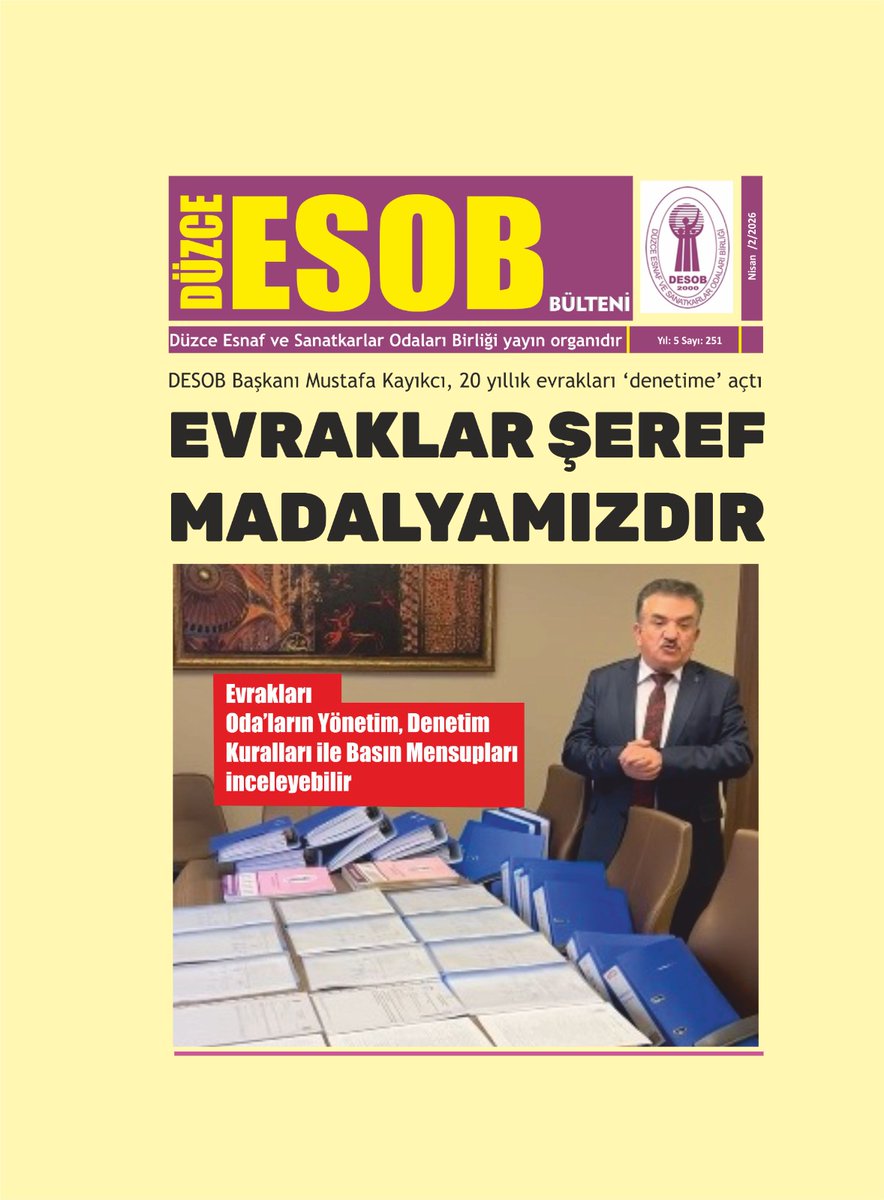 Düzce Esnaf ve Sanatkarlar Odaları Birliği tweet media
