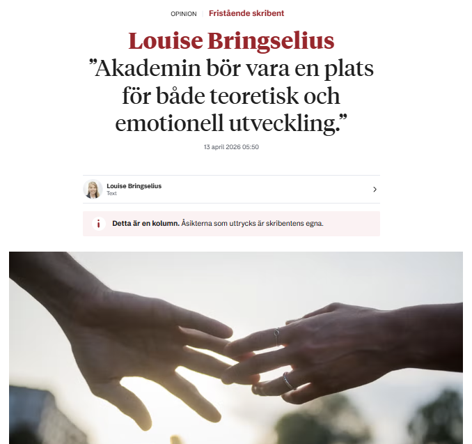 Bringselius's tweet photo. AI:s landvinningar kommer tvinga akademin att ompröva sitt uppdrag. Länge har tonvikten legat vid kunskap och analysförmåga, men man kommer i framtiden behöva fokusera mer på att stötta studenternas utveckling av mänskliga förmågor som empati, lyhördhet, samarbete och innovation. Detta är min kolumn i Sydsvenskan idag.

https://t.co/M4Zbono2Qv
