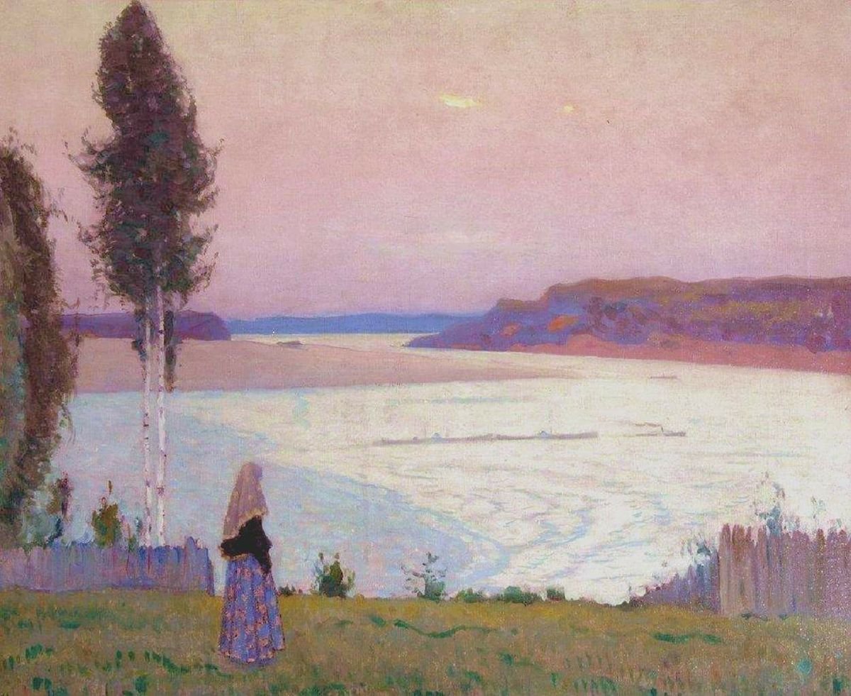 Evening Solitude on the Volga, 1932, 
Mikhail Nesterov (Russian, 1862-1942).
