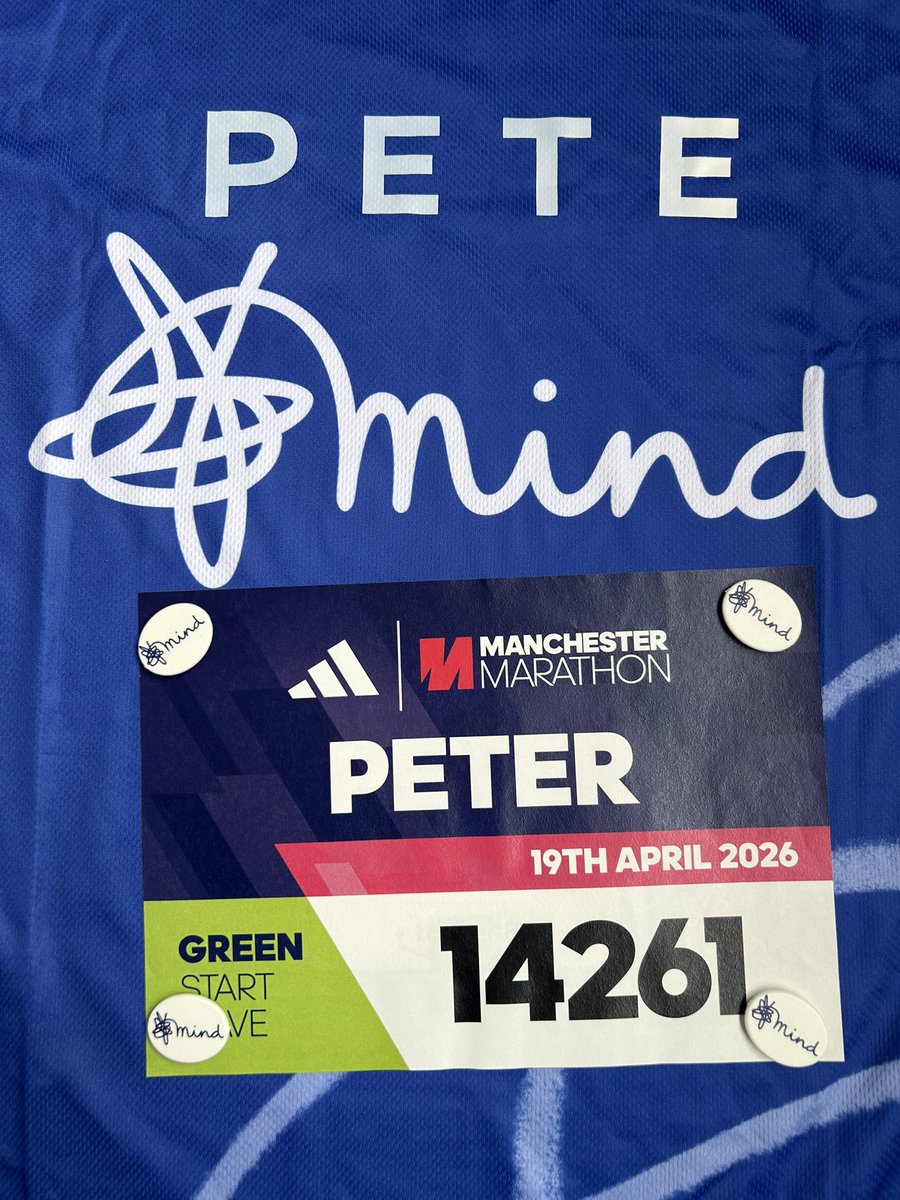 PeterEdwards27's tweet photo. Race week @Marathon_Mcr
The training is almost done!
I’m running in aid of Mind - if you’d like to sponsor me please visit
https://t.co/NpP05lPUdV
Every pound raised will help people
with mental health problems get the
support and respect they deserve.
Thank you ☺️
#TeamMind https://t.co/Y9MpxjnzOM