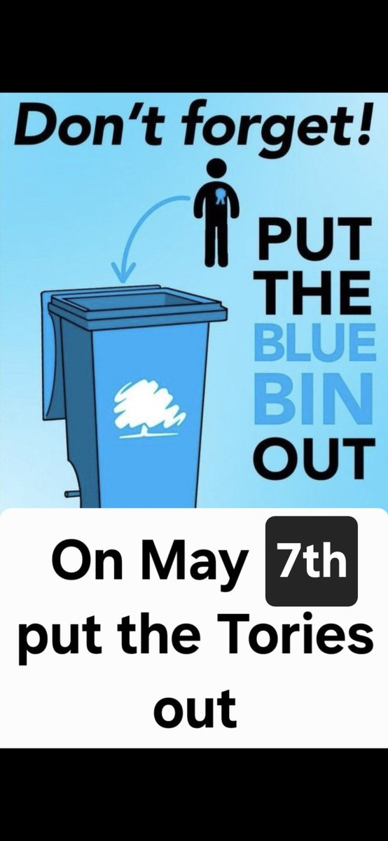 PaulBurkester's tweet photo. @MelJStride Just remember Kids put The blue bin (Whatever Colour BLUE) out on May the 7th
On May 7th #KeeptheBluesAWAY
#KTBA https://t.co/jy20SfHzU8
