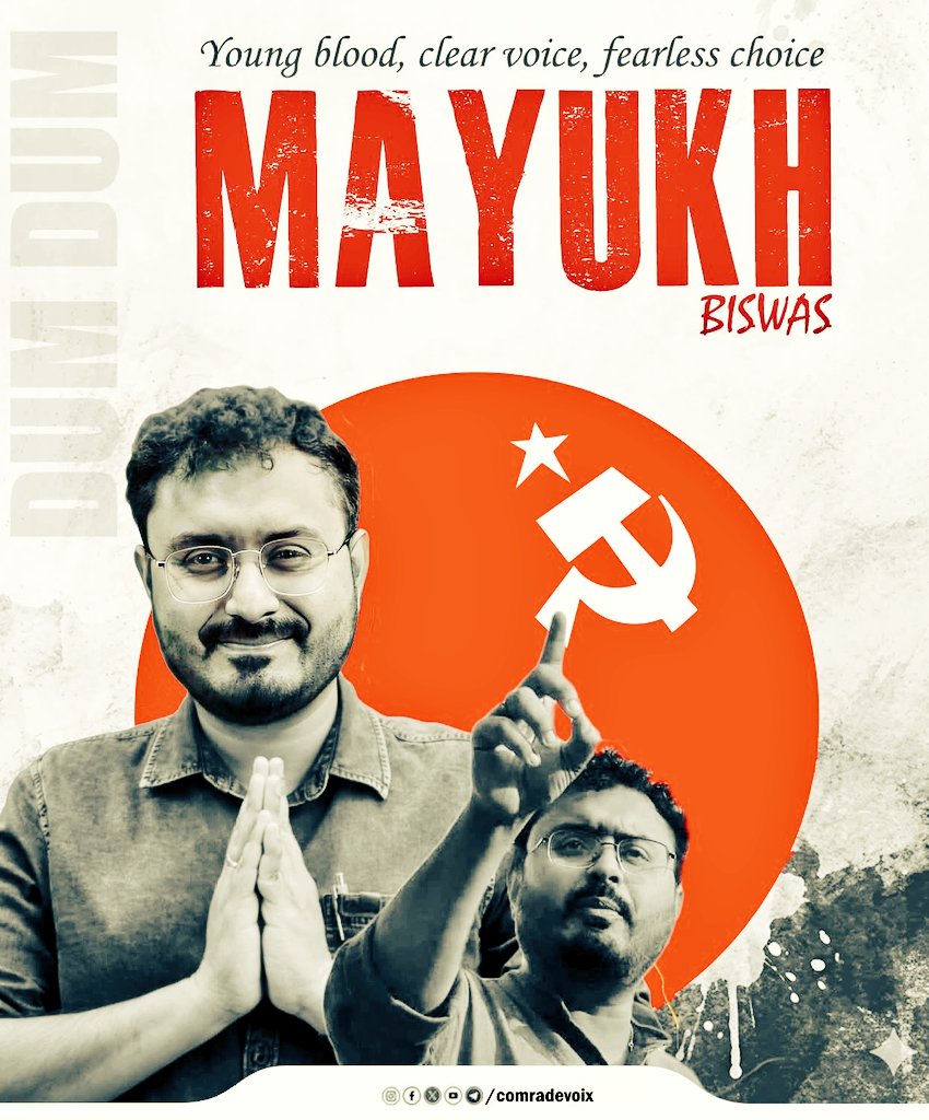 pycpim's tweet image. Young Bengal deserves courage, clarity, and change ✊

“Young Blood, clear voice, fearless Choice”  that’s the future we choose.

Vote for Comrade @MayukhDuke, #LeftFront candidate for Constituency No. 114.

Let youth lead the way! 🔥

#BengalNeedsLeft #LeftAlternative
#Vote4CPIM