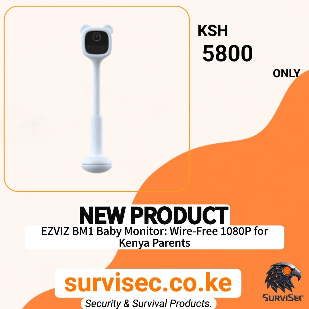 SurviSecGroup's tweet photo. Wire‑free peace of mind for Kenya parents.
EZVIZ BM1 (1080P):
• Out‑of‑crib detection
• Two‑way talk
• Long‑lasting battery

KSh 5,800 (Was 5,900). Order online—delivery nationwide.
https://t.co/yw7N4f9Ci9
#Survisec #SecurityKenya #BabyMonitor https://t.co/TGwDZh9vUn