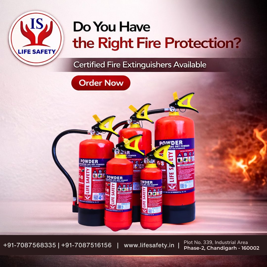 LifeSafety18's tweet photo. 🧯 Have the right fire protection?
Stay prepared with certified extinguishers.
Order now &amp; stay safe.

🌐 https://t.co/oQqBosw29k
📍 Industrial Area, Chandigarh

#FireSafety #SafetyFirst https://t.co/QZTIjF7Ilx
