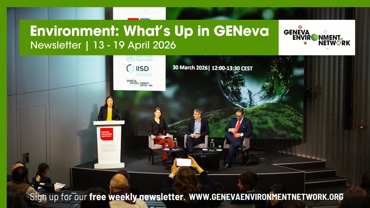 GENetwork's tweet image. #Environment: What's Up in #GENeva from 13-19 Apr?

✅ #SantaMartaConference
✅ Env't Impacts of War
✅ #AfCHPR Climate Advisory Opinion
✅ #HRC61
✅ #OneHealthSummit
✅ #BBNJPrepCom
✅ #UN80
✅ #GreenSpring
✅ &amp;amp; more

Check events, #jobs, suggestions ▶️ tiny.cc/GEN13-19Apr26