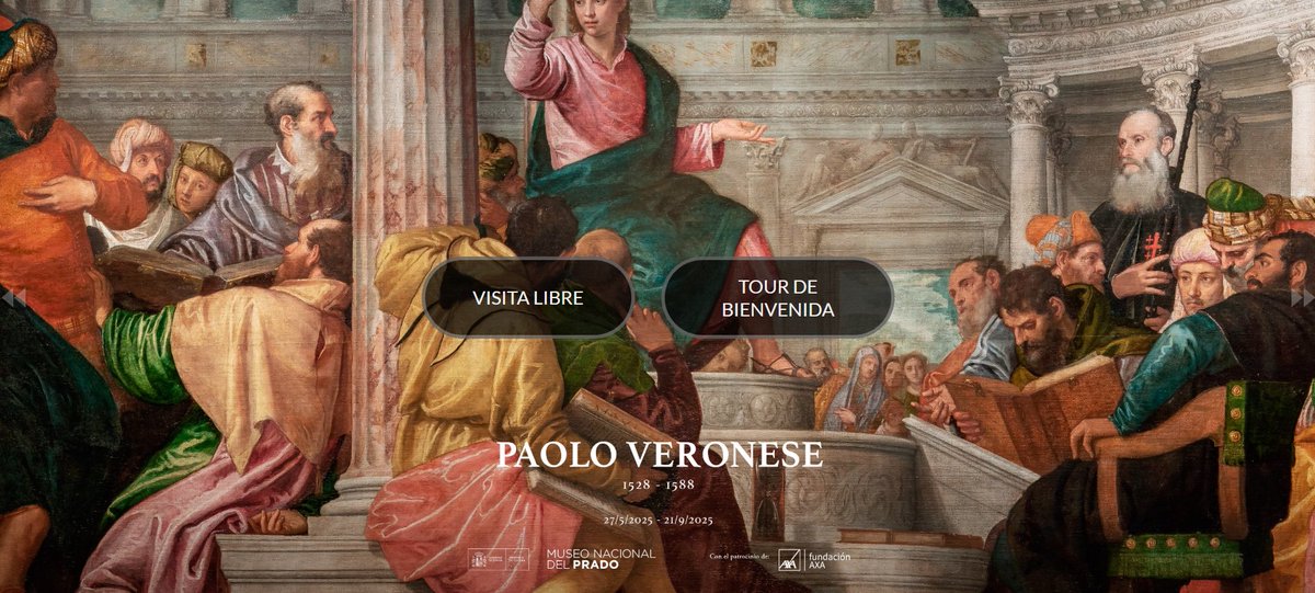 Visita virtual de la exposición "Paolo Veronese (1528-1588)". Entra en la visita virtual gratuita y descubre al detalle las historias que guardan las obras de Veronese con la mejor calidad de imagen museodelprado.es/actualidad/mul…