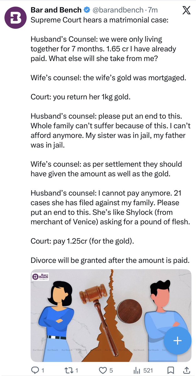 > She is like “Shylock” - Shylock is a fictional Jewish moneylender and the primary antagonist in William Shakespeare’s The Merchant of Venice (c. 1600), known for demanding a "pound of flesh" from Antonio.

> Husband pleads - my sister was in jail , my father was in jail. Whole