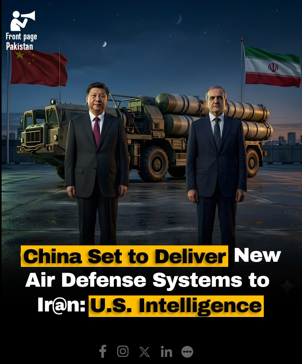 FrontPak9's tweet image. US intel-ligence, reports that China is preparing to deliver new air def€-nse, systems to Ir-àn, within the next few weeks. According to CNN.

#ChinaIran #newgadgets #CNNReport #truefriendship #InternationalRelations