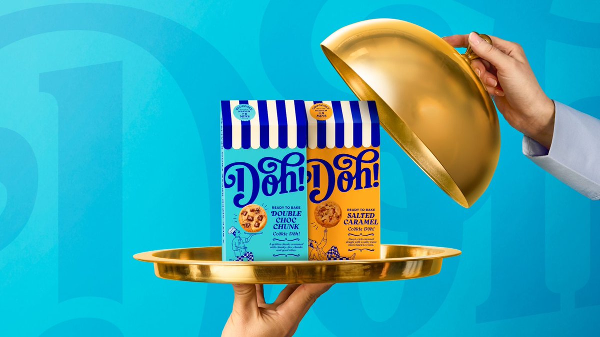 packagings's tweet image. BakeAway's new bake-at-home #cookiedough range leans into the charm of independent bakeries with a #storefront inspired box structure, complete with a striped awning that doubles as the unboxing moment. 

packagingoftheworld.com/2026/04/doh.ht…

#packagingdesign by Brandon Consultants