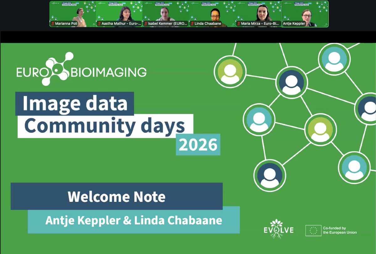 EuroBioImaging's tweet photo. Happening now! We are kicking off the Image Data Community Days - a full week of online workshops & events. Hope you can join us to talk about image data topics! #ImagingCommunity
Register & more info⤵️
https://t.co/bMKN1Ti7xF https://t.co/JSSwa6n26M