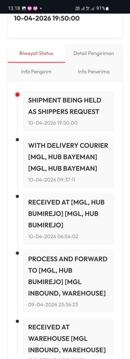 DamarBluehezz's tweet photo. Hi @JNECare , 
Kenapa selalu nyangkut di sni berkali2 kirim , sebagai pengirim kita ga ada request apa2, dan penerima pun menunggu paketnya sampai,, 
Adakah nomer yg bisa saya hub. https://t.co/SBqeB9a9OP