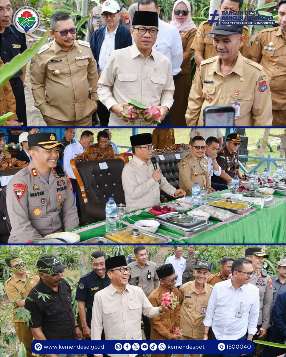Menteri Desa dan PDT, Yandri Susanto mengunjungi Desa Lenyek di Banggai untuk mendukung pengembangan desa tematik berbasis buah naga dan potensi desa wisata.