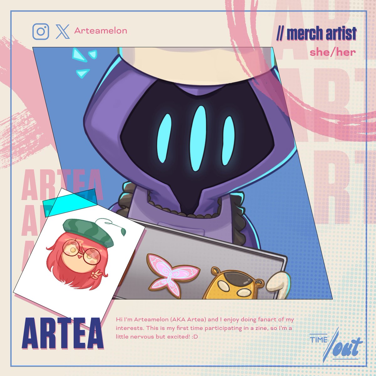 Omen has more talents than knitting, <a href="/arteamelon/">artea ✌🏻</a> depicts him perfecting his cookie craft! 🍪✨