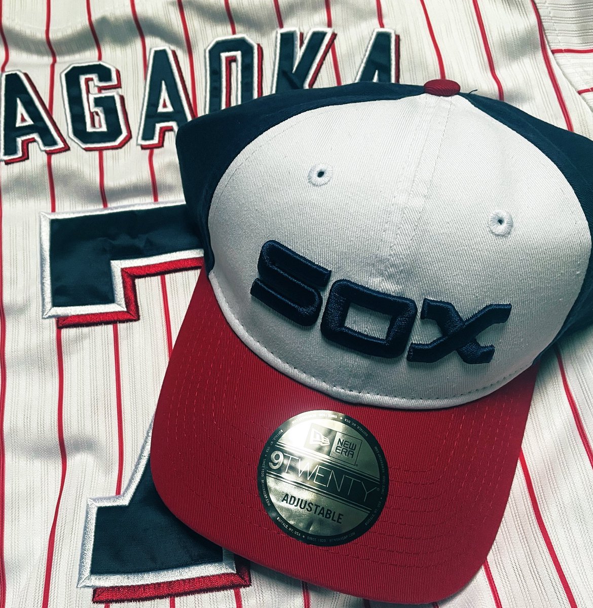 JinguUniversity's tweet image. 新しく買った #whitesox の帽子が、スワローズのユニフォームとも相性が良く、とても御満悦です。