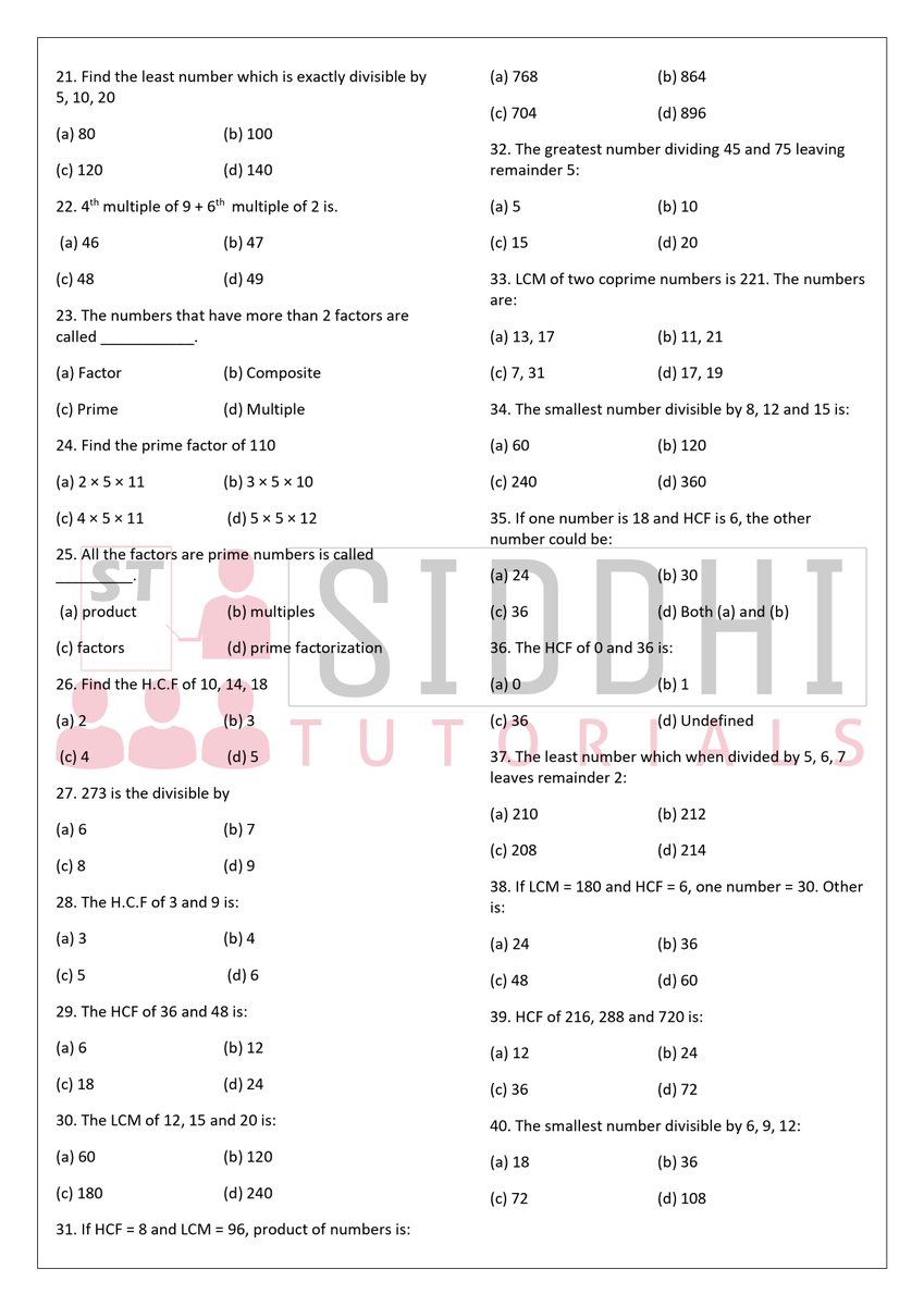 siddhi_tutorial's tweet image. Mock Test - 3 (Today!)
📘 Chapter: Factors, Multiples, HCF &amp;amp; LCM

🎯 Calling all SAINIK SCHOOL &amp;amp; NAVODAYA SCHOOL Aspirants!
🔥 Target: AISSEE 2027 | NAVODAYA 2027

#AISSEE2027 #Navodaya2027 #MockTest #MathPractice #SainikSchool #JNV #SuccessJourney #oavs #odishaadarshavidyalaya