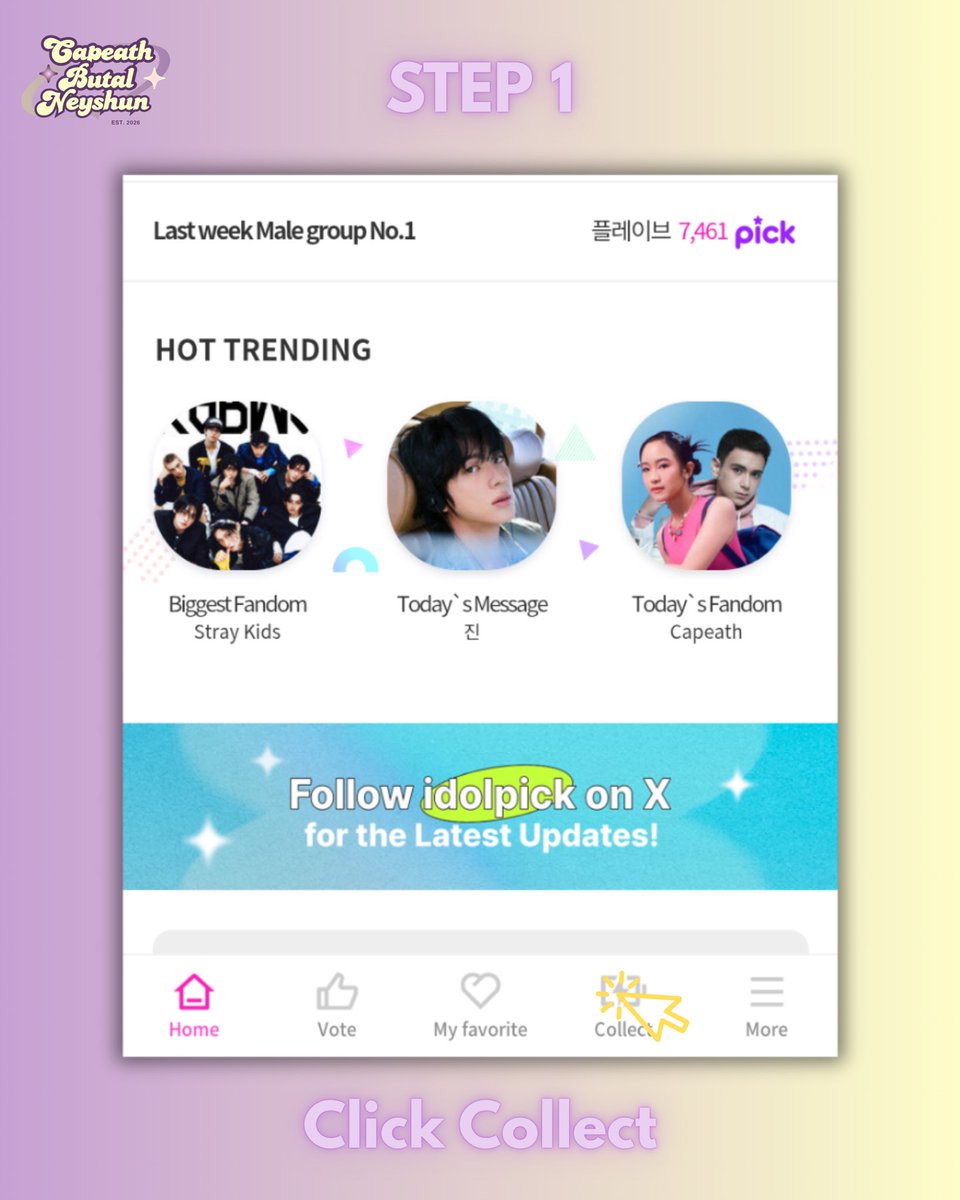 CBNOFFICIAL_'s tweet image. 𝐕𝐎𝐓𝐄 𝐂𝐀𝐏𝐄𝐀𝐓𝐇 𝐅𝐎𝐑 𝐈𝐃𝐎𝐋𝐏𝐈𝐂𝐊 🌟

Eyes here, CBN! 👀 IdolPick 2nd Week of April International Vote is here. Let’s keep supporting Caprice and Heath and aim for another win. 💫

Vote #CapEath, #CapriceCayetano and #HeathJornales on IdolPick now! 💛💜