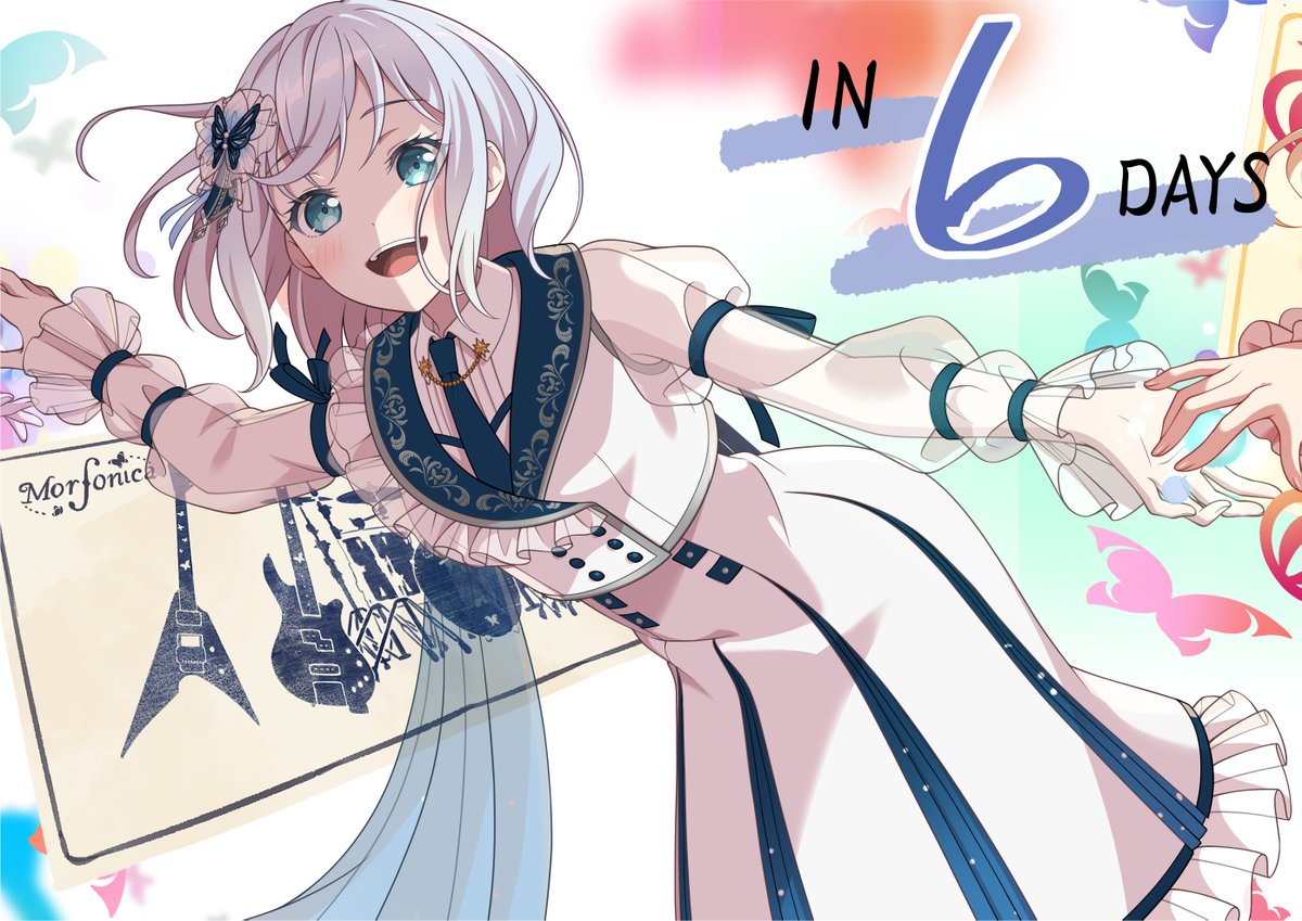 ＼8th Anniversary starts in 6 days❗／

Today’s countdown illustration features Morfonica's vocalist, Mashiro!🦋

Share this post with the hashtags #GBP8th #Morfonica before Apr. 20, 8:00 UTC and we will randomly select one winner to give away Stars x 1000!🎁