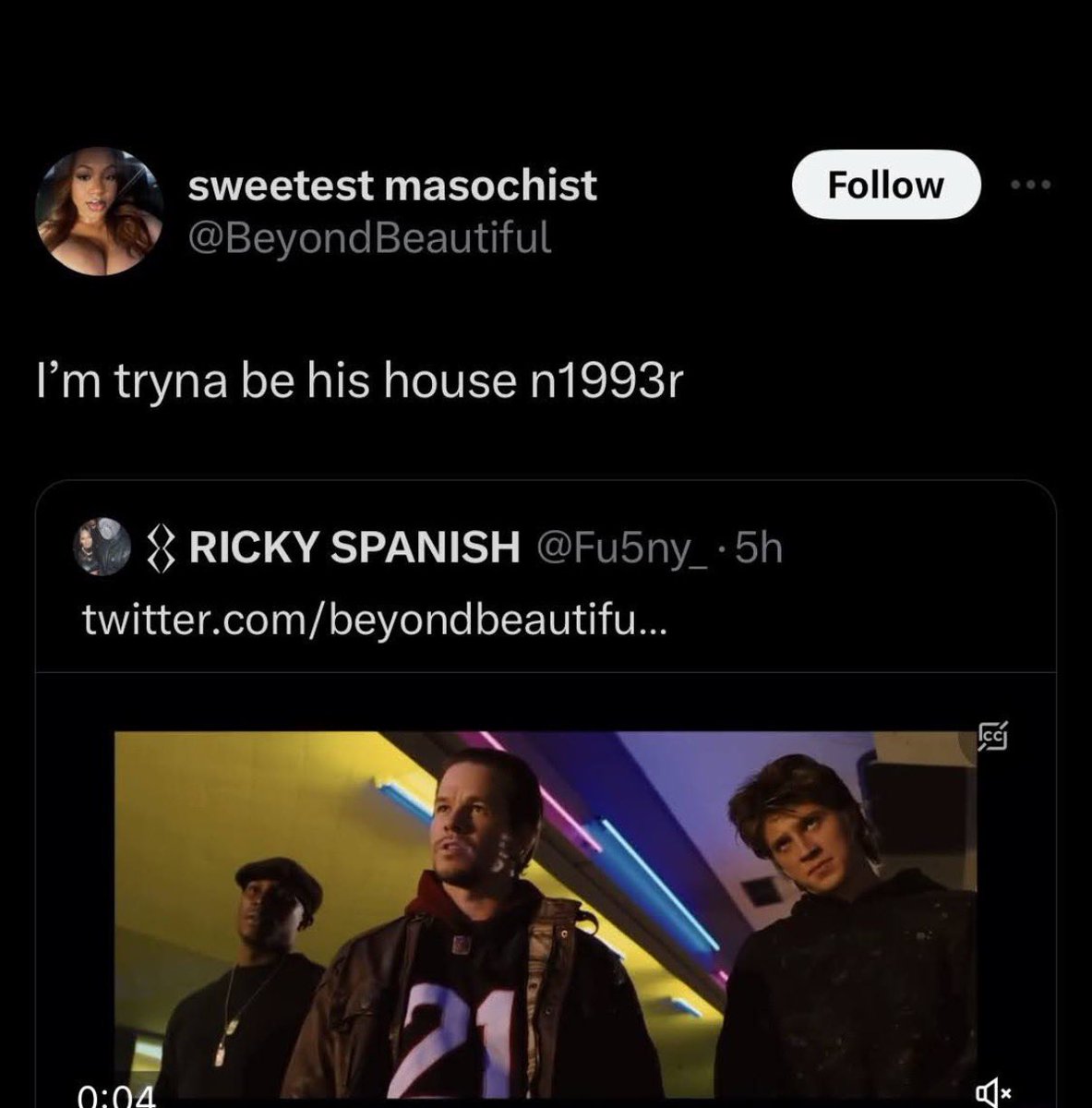 KingLohengramm's tweet image. One who wants to be a house ni993r for Mark Wahlberg and doesn’t care that he’s racist is saying black men fawn* over lightskin women 
What’s it to you if that’s the case?
When Brad doesn’t want them, they start #DickPoliceUnit black men
Ew