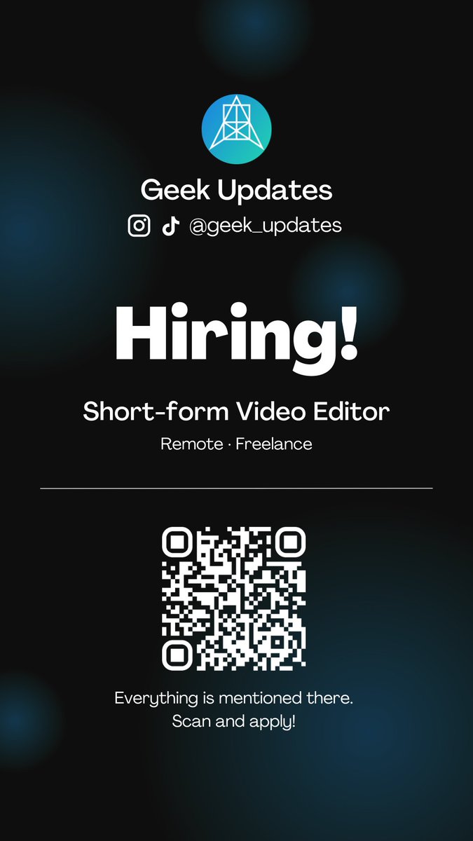 ArshitV's tweet image. I'm hiring :) Is anyone interested? #geekupdates #freelance #videoeditor