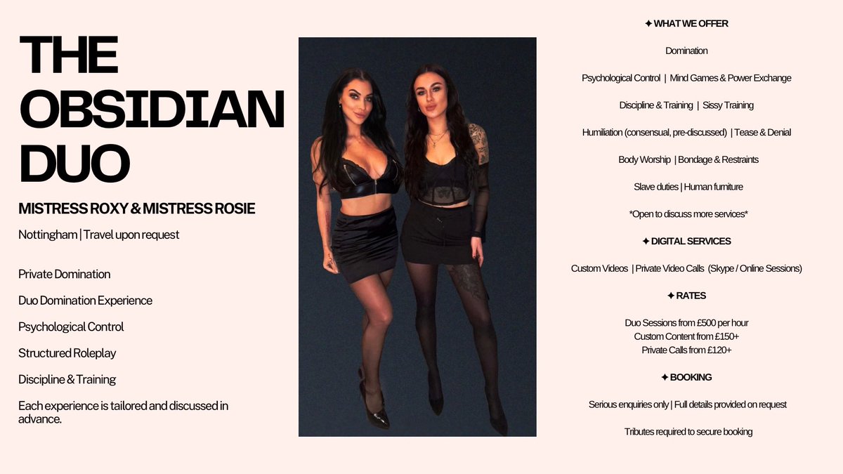 Roxymodel007's tweet photo. Duo sessions | London | Travel upon request @rosieflowerxxx #dominatio #humilitation #footworship #cashmeet #paypig #slave #mistress #trampling https://t.co/wbvMKSGZxs