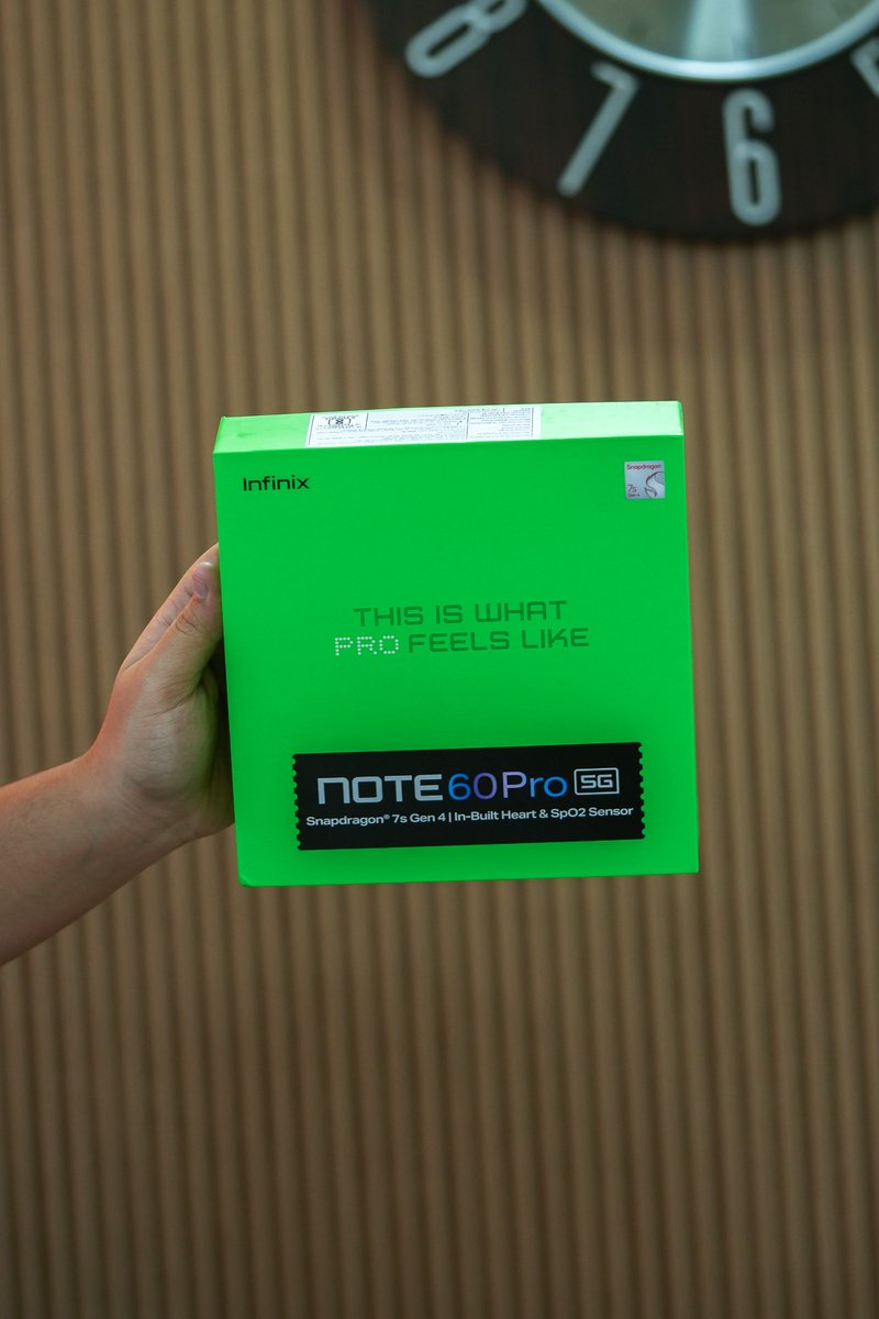 gogiinc's tweet image. Infinix Note 60 Pro is here with Snapdragon 7s Gen 4, 144Hz AMOLED display, and a massive 6500mAh battery. Premium features, decent pricing, and serious gaming power make this a mid-range disruptor.

Special box with free stuff 

#InfinixNote60Pro #Infinix #SmartphoneLaunch