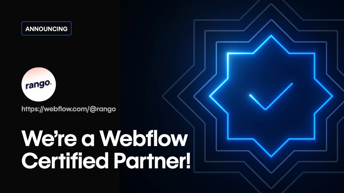 rango_design's tweet photo. We’re now a certified @webflow  Partner. https://t.co/yQvcALLFY5