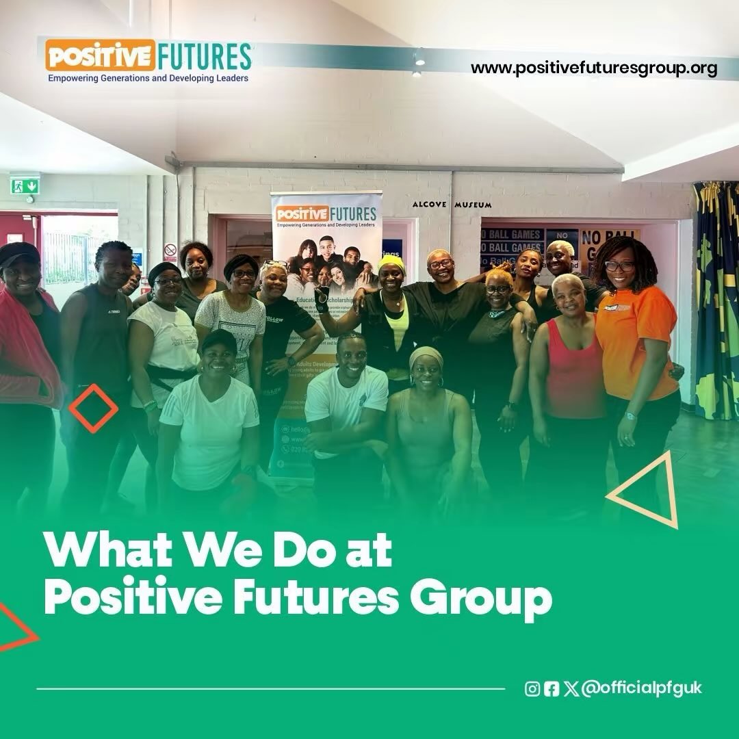 PFGUK's tweet photo. We’re more than a youth charity, we’re a community creating lasting change. 
At Positive Futures Group, we support young people aged 10–25 and their parents through dynamic programmes that build confidence, improve wellbeing, and prepare them for a bright future. 

London & South East | Africa 

Know someone who’d benefit from our programmes? Tag them below! 

#PositiveFutures #YouthEmpowerment  #LondonCharity