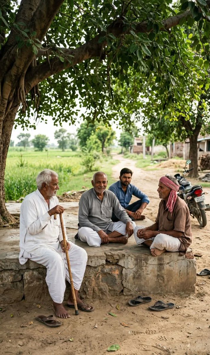 lal_kirodi's tweet image. गांव की यही तो असली शांति है… ना शोर, ना टेंशन, बस ठंडी हवा और सुकून ❤️
👉 आप को क्या पसंद है  – पेड़ की छांव या AC? 😄

#villagelife #memories #village