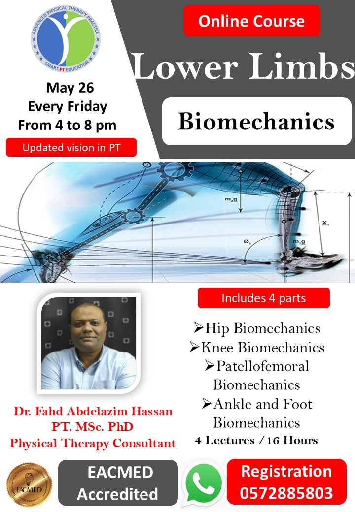 OrthoMechanics's tweet photo. #obac

أستعادة الحركة في مفاصل الأطراف السفلية بعد الإصابات يحتاج الي فهم عميق لميكانيكية الحركة في هذه المفاصل

يجب علي أخصائي العلاج الطبيعي أن يعرف وصف و سبب الحركة في هذه المفاصل للوصول إلى الأسباب الجذرية للمشكله الحركية والوصول الي الحلول لها بناء علي التحليل الحركي الدقيق

خذ خطوتك الأولي في أحتراف علاج اصابات الأطراف السفلية من خلال  التسجيل في هذا الكورس المميز 

 ✴️ بيوميكانيكس الأطراف السفلية✴️

للحجز والاستفسار واتساب
https://t.co/5r5mtofVOQ

الممارسة المتقدمة للعلاج الطبيعي
تعلم ببساطة أينما كنت