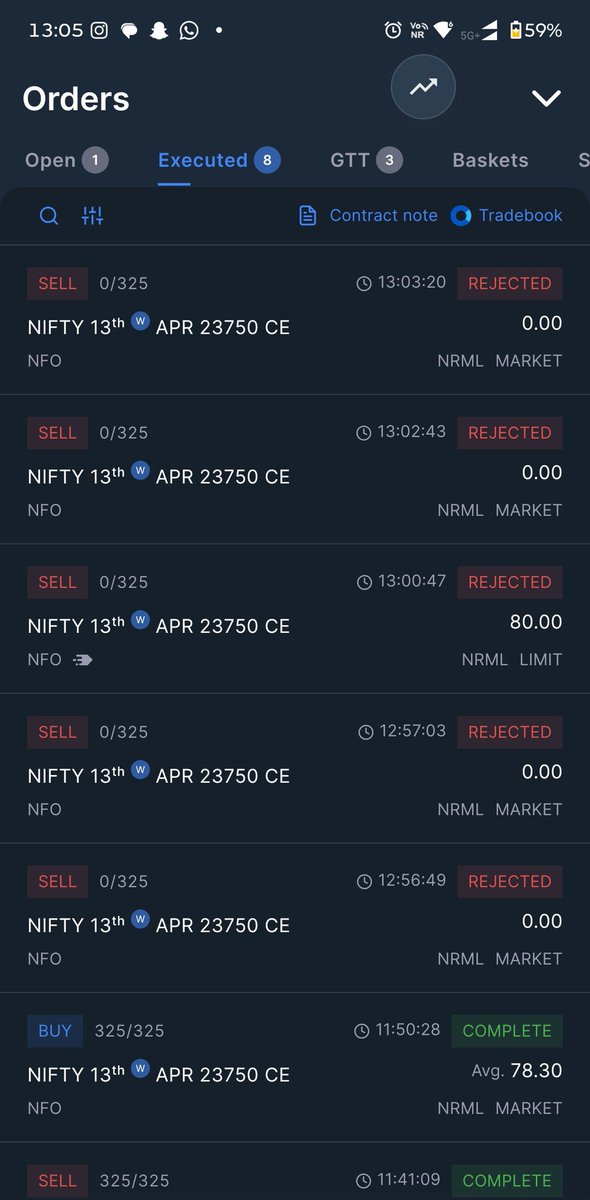 VDhomshe's tweet image. Every time we are losing money this terminal its not support our GTT or exit protocol who responsible for this 
@zerodha @zerodhamarkets @nikhilkamathcio 
#Baduserexperience #customerproblem today's expiry and if we are unable to exit the position who is responsible for this loss
