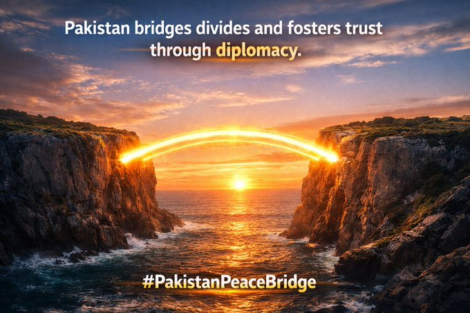 امن کے لیے پاکستان کی کوششیں قابلِ تحسین ہیں۔
 #PakistanPeaceBridge