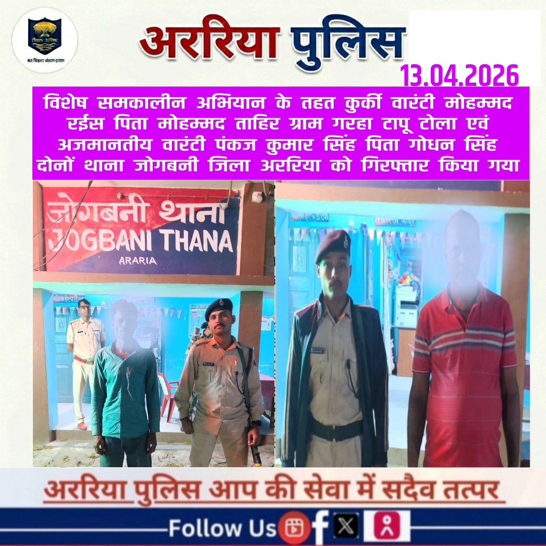 Araria police tweet media