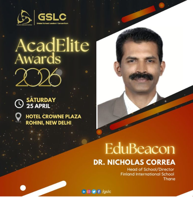 nvcorrea67's tweet photo. Global School Leaders' Consortium Acadelite Awards 2026
GSLC proudly recognise Dr. Nicholas Correa, Principal and Director Finland International School- Thane  As an EduBeacon — a recognition for those whose vision inspires transformation across learning communities. https://t.co/NSubsMuidL