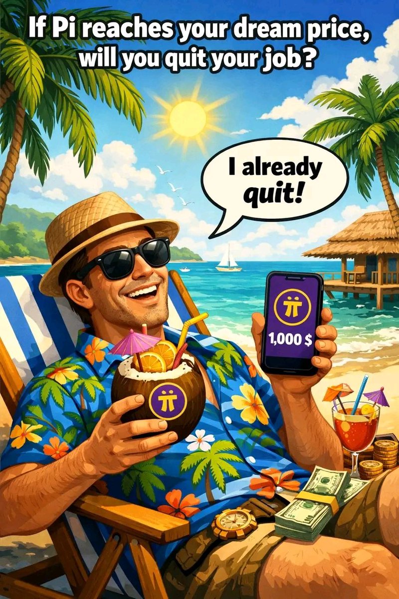 PiMigrate's tweet photo. If $Pi reaches your dream price, will you quit your job?

#PiNetwork #QuitJob #CryptoFreedom #PiFuture #DreamBig https://t.co/VbTnnP80Br