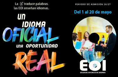 educacyl's tweet photo. Información sobre la #admisión a las escuelas oficiales de idiomas #EOI para el curso 2026/2027.
⏳Plazo de presentación de #solicitudes 📝: del 1 al 20 de mayo de 2026 (ambos inclusive)
Portal de Educación de la Junta de Castilla y León.
👉 https://t.co/5x04W0l3FS https://t.co/UiDucTssQT